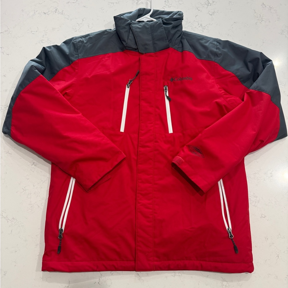 Columbia Omni-Heat Men's Red and Gray Ski Jacket